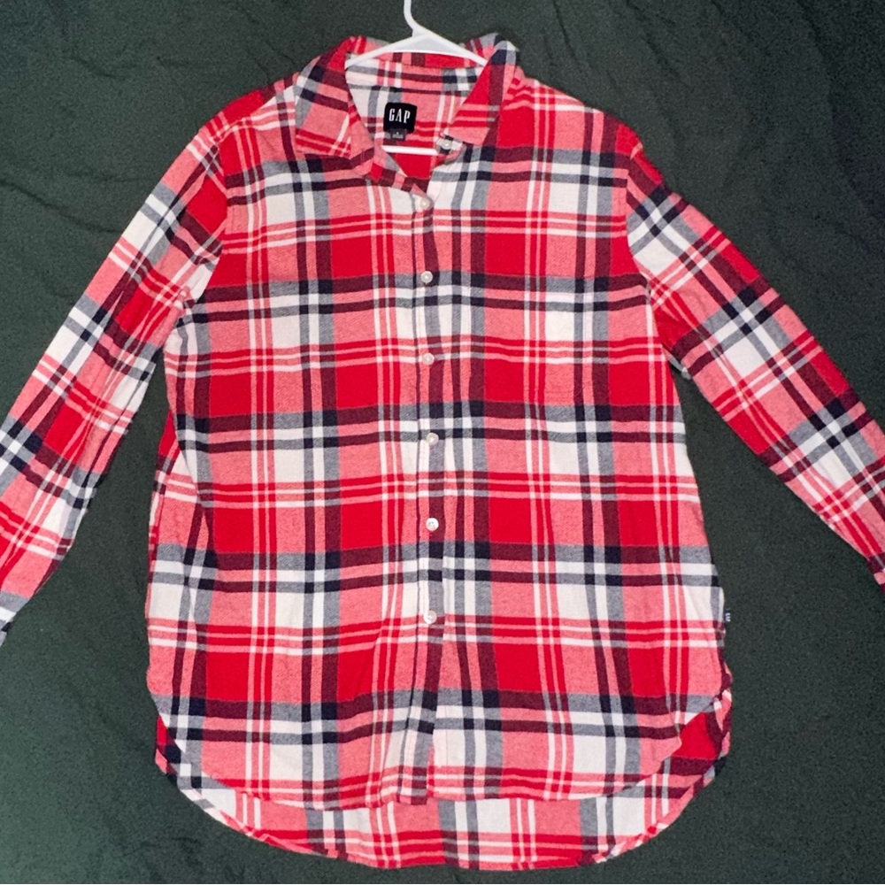 Gap button up plaid flannel
